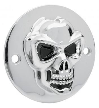 POINT COVER WITH 3D CHROME SKULL FOR HARLEY DAVIDSON TWIN CAM '77-'99