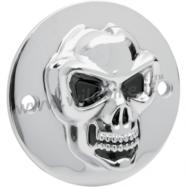 POINT COVER WITH 3D CHROME SKULL FOR HARLEY DAVIDSON TWIN CAM '77-'99