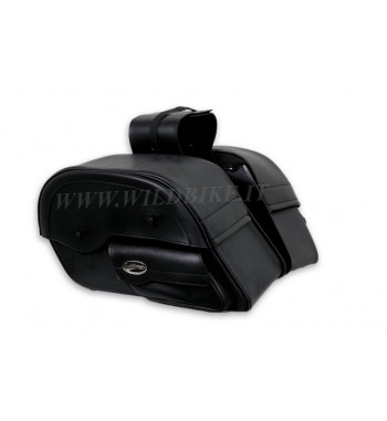 CRUISER SADDLEBAGS LARGE SLANT WITH POUCH FOR HARLEY DAVIDSON XL SPORTSTER
