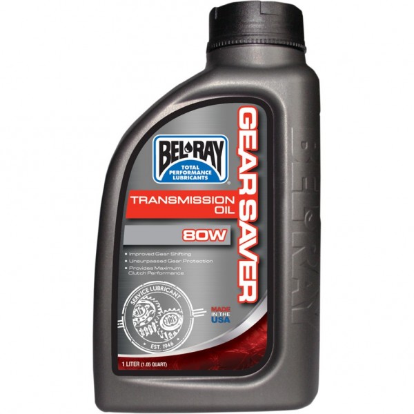 OIL LUBE TRANSMISSION BEL RAY GEARSAVER 80W 1 LT. FOR HARLEY DAVIDSON AND MOTORCYCLE