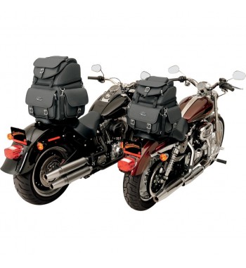 BAG BIG TRAVEL CASE LEATHER COMBINATION BR1800EX DELUXE FOR CUSTOM MOTORCYCLE AND HARLEY DAVIDSON
