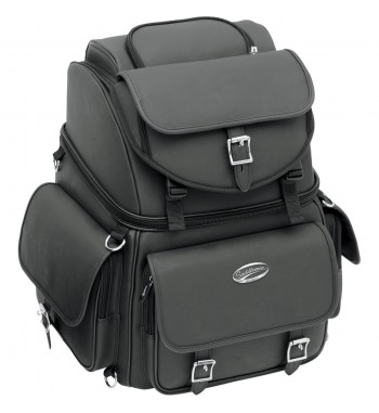 BAG BIG TRAVEL CASE LEATHER COMBINATION BR3400EX/S DELUXE FOR CUSTOM MOTORCYCLE AND HARLEY DAVIDSON