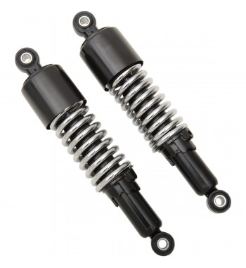 SHOCKS ABSORBERS REAR DELUXE SHORTY BLACK/CHROME 11.4" ROUND FOR MOTORCYCLE