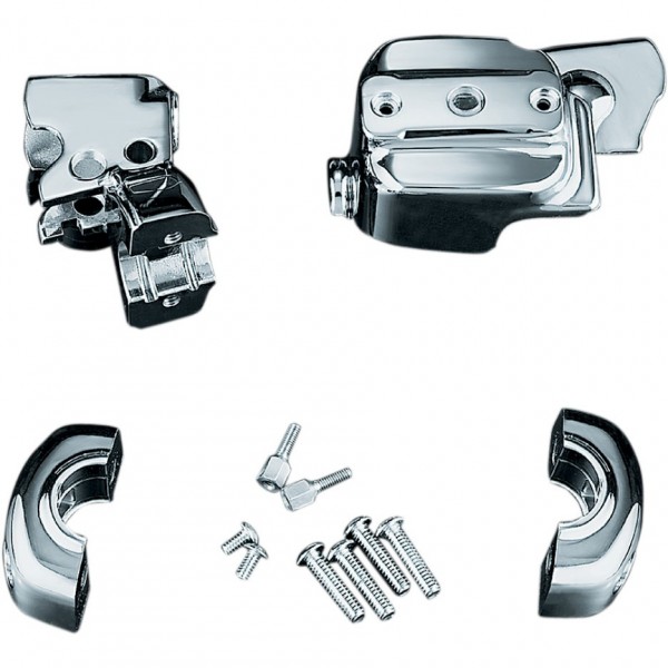 COVER KITS CHROME HANDLEBAR CONTROL FOR HARLEY DAVIDSON DYNA AND SOFTAIL '96-'16