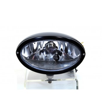HEADLAMP OVAL STYLE BLACK FOR MOTORCYCLES AND HARLEY DAVIDSON