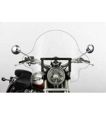 WINDSHIELD FALCON 16" CLEAR BLACK FOR TAPERED FORK CUSTOM CRUISER MOTORCYCLE