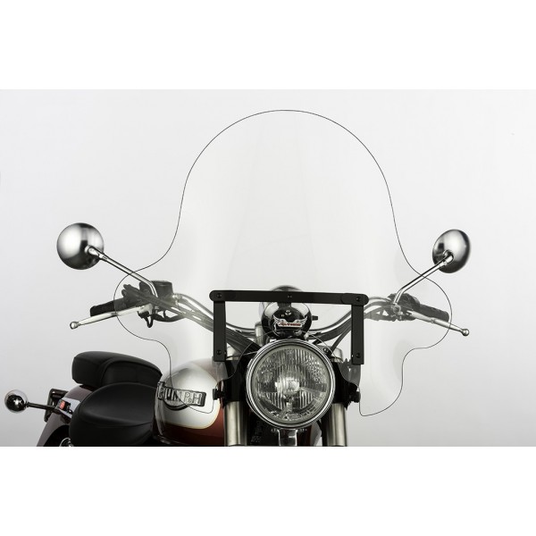 WINDSHIELD FALCON 20" CLEAR BLACK FOR TAPERED FORK CUSTOM CRUISER MOTORCYCLE