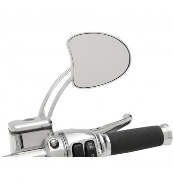 MIROIRS TAPERED CHROME AVEC LONGUE SLOTTED STEMS POUR HARLEY DAVIDSON