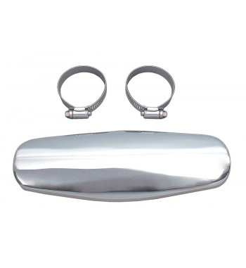 HEAT SHIELD LARGE TYPE SPOON LENGHT 23 CM. CHROME FOR EXHAUST MUFFLERS MOTORCYCLE