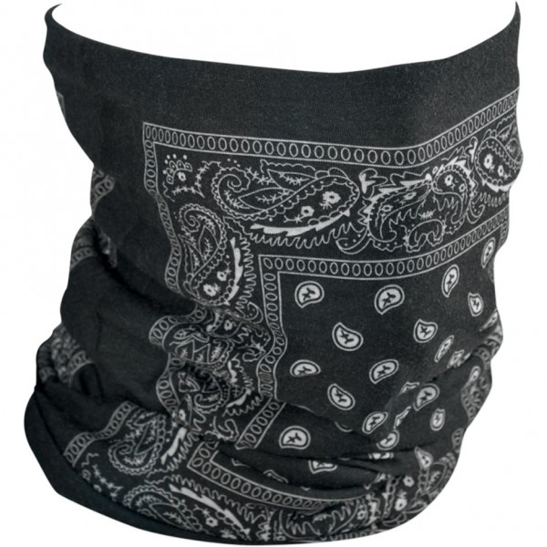 TUBO MOTLEY MULTIUSO SOTTOCOLLO UNIVERSALE IN PILE PAISLEY BLACK RIDER