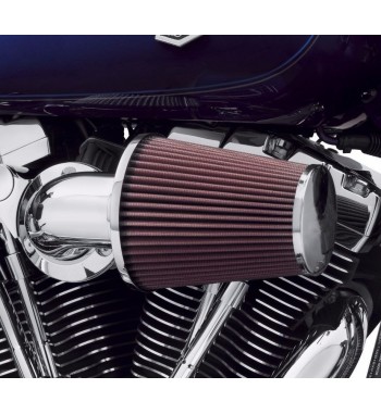 AIR CLEANER KIT CYCOVATOR 90° HIGH POWER CHROME FOR HARLEY DAVIDSON TWIN CAM '93-'17