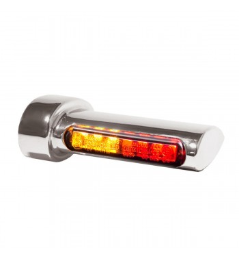 REAR MINI CHROME TURN SIGNALS LED ALL IN ONE EU APPROVED FOR HARLEY DAVIDSON FXD DYNA '96-'17