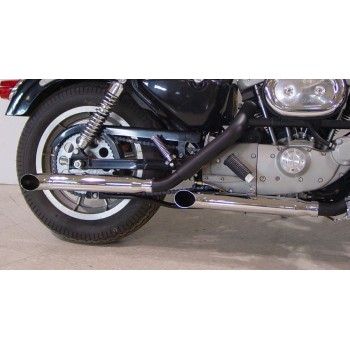 MUFFLERS EXHAUSTS SLIP ON  3" SLIP-ON TURN OUT CHROME FOR HARLEY DAVIDSON XL SPORTSTER '88-'03