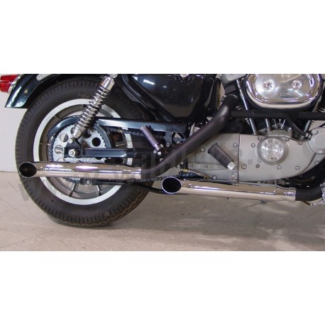 MUFFLERS EXHAUSTS SLIP ON  3" SLIP-ON TURN OUT CHROME FOR HARLEY DAVIDSON XL SPORTSTER '88-'03