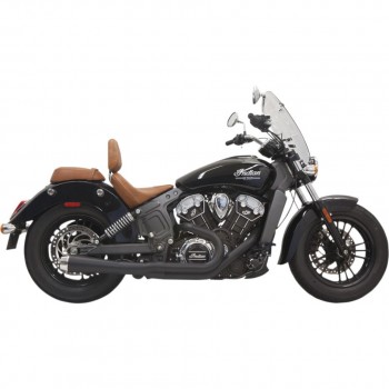 EXHAUST 2-INTO-1 SYSTEMS BASSANI ROAD RAGE BLACK FOR INDIAN SCOUT '15-'18