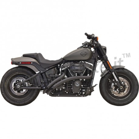 AUSPUFF 2-INTO-2 BASSANI SWEEPER RADIUS SCHWARZ MATT HARLEY DAVIDSON SOFTAIL M-EIGHT 18-24