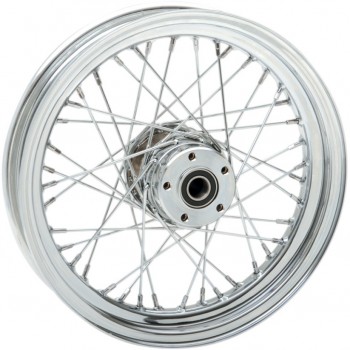 ROUES AVANT REMPLACEMENT LACETS 40 RAYONS 16" X 3" CHROME POUR HARLEY DAVIDSON TOURING '00-'07