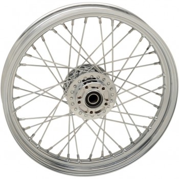 WHEELS REPLACEMENT LACED FRONT 40 SPOKES 19" X 2.5" W/O ABS CHROME FOR HARLEY DAVIDSON FXD DYNA '08-'17