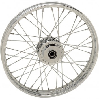 WHEELS REPLACEMENT LACED FRONT 40 SPOKES 21" X 2.15"  W/O ABS CHROME FOR HARLEY DAVIDSON XL SPORTSTER '12-'18