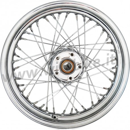 WHEELS REPLACEMENT LACED REAR 40 SPOKES 16" x 3" W/O ABS CHROME HARLEY DAVIDSON FLST SOFTAIL 08-17