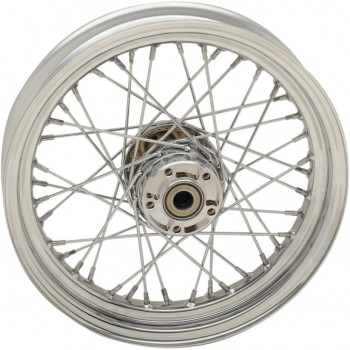 REAR WHEELS REPLACEMENT LACED 40 SPOKES 16" X 3" W/O ABS CHROME FOR HARLEY DAVIDSON XL SPORTSTER '08-'18