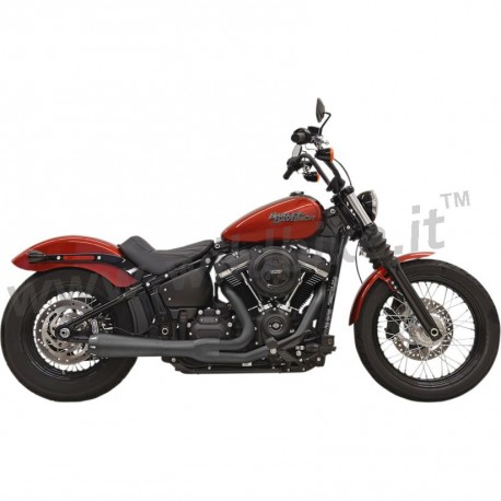 EXHAUST 2-INTO-1 SYSTEMS BASSANI ROAD RAGE III BLACK FOR HARLEY DAVIDSON SOFTAIL M8 2018