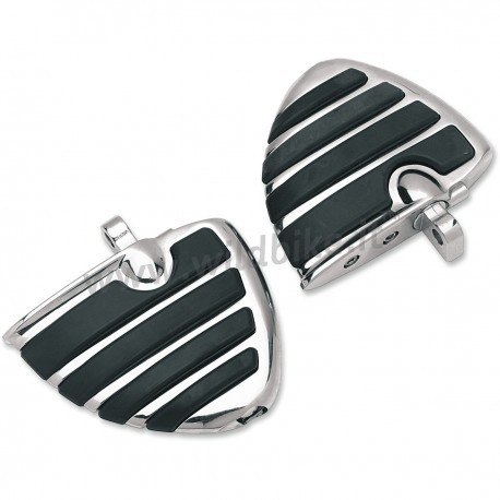DRIVER FLOORBOARDS MINI COMFORT ISO® WINGS CHROME FOR TRIUMPH MOTORCYCLE