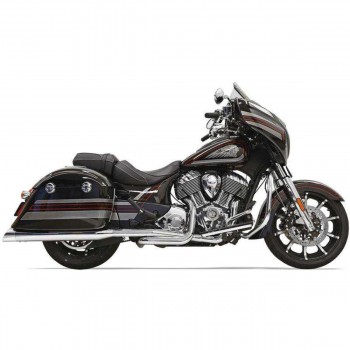 COMPLETE EXHAUSTS SYSTEM BASSANI 4" TRUE DUALS CHROME FOR INDIAN CHIEFTAIN/ROADMASTER '14-'18