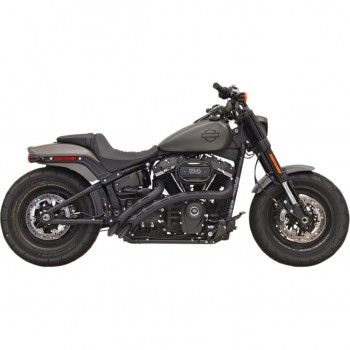 EXHAUST 2-INTO-2 SYSTEMS BASSANI SWEEPER RADIAL SLOTTED MATT BLACK FOR HARLEY DAVIDSON SOFTAIL M8 2018