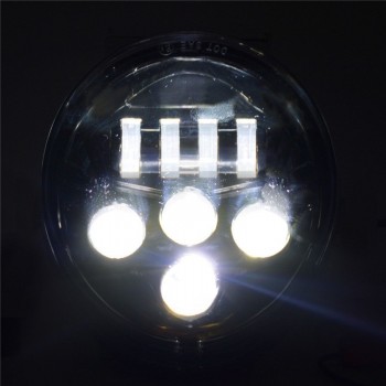 LED BLACK HEADLIGHT EU APPROVED SUPERLIGHT FOR HARLEY DAVIDSON V-ROD