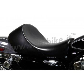BLACK LEATHER SOLO SEAT CLASSIC BUCKET FOR HARLEY DAVIDSON XL SPORTSTER '04-'19