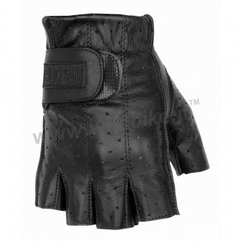 LEATHER MAN GLOVES BLACK BRAND BLACK CLASSIC SHORTY FOR MOTORCYCLE