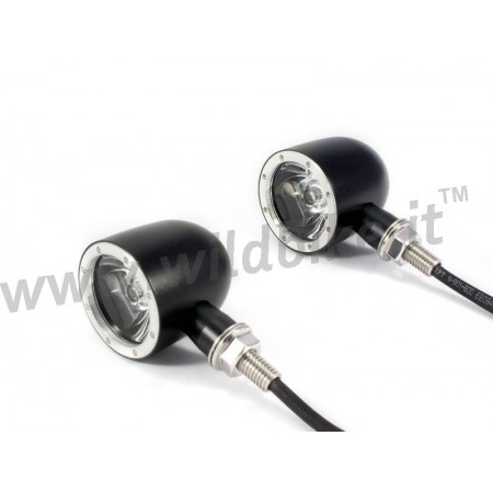 INDICATEURS BULLET AVANT NOIR CREE À LED MULTIFONCTION POUR MOTO CUSTOM ET HARLEY DAVIDSON