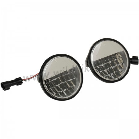 LAMPS PASSING 4.5 LED REFLECTOR STYLE PREMIUM EU APPROVED FOR CUSTOM  MOTORCYCLE AND HARLEY DAVIDSON
