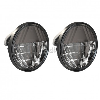 LAMPS PASSING 4.5" LED REFLECTOR STYLE PREMIUM DARK EU APPROVED FOR CUSTOM MOTORCYCLE AND HARLEY DAVIDSON
