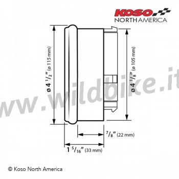 MULTIMETER TACHOMETER LCD KOSO HD-05 FOR  HARLEY DAVIDSON '11-'19