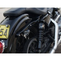 Pack de 2 Clignotants + Stop LED Moto Bullet Style Harley - Version Noire -  ECE Homologué - Aluminium - France-Xenon