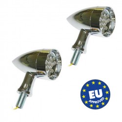 TURN SIGNALS LED BULLET HEAVY DUTY EU APPROVED FOR CUSTOM MOTORCYCLE AND HARLEY DAVIDSON