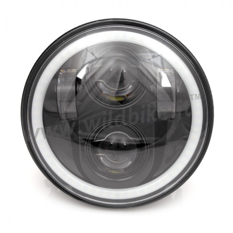 FRONT HEADLIGHT BODY LED EU APPROVED 5.75 HALO RING HARLEY DAVIDSON XL SPORTSTER 04-20