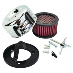 AIR FILTER KIT TC BROS LOUVERED CHROME FOR HARLEY DAVIDSON TWIN CAM 96-17
