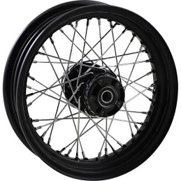 ROUES ARRIERE REMPLACEMENT LACETS 40 RAYONS 16" X 3" NON ABS NOIR HARLEY DAVIDSON XL SPORTSTER 08-21