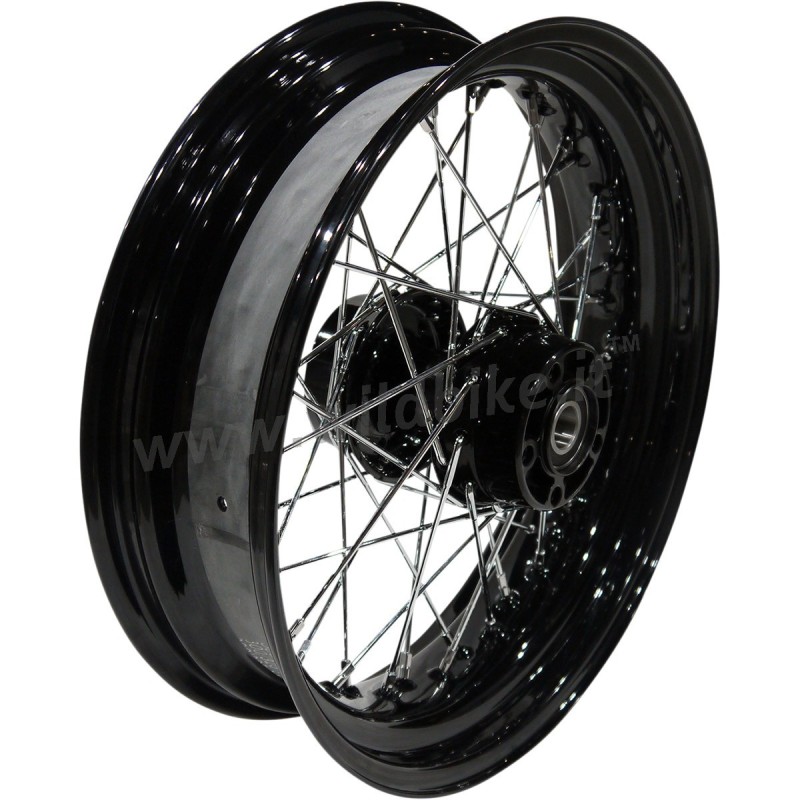 ROUES ARRIERE REMPLACEMENT LACETS 40 rayons 17"x 4.5" NON ABS NOIR HARLEY DAVIDSON FXD DYNA 08-17