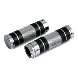 ALUMINIUM GRIPS KNURLED FOR HARLEY DAVIDSON MOTORCYCLES 80-21