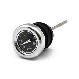 POP-UP STOPPER Ölthermometer CHROM SCHWARZ GESICHT HARLEY DAVIDSON XL SPORTSTER 86-03