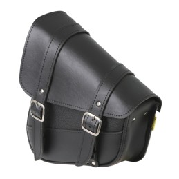 BORSA NERA IN PELLE PER FORCELLONE HARLEY DAVIDSON SOFTAIL M-EIGHT 18-23