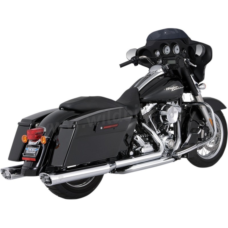 COLLECTEURS VANCE & HINES DRESSER DUALS CHROMEE ECHAPPEMENTS HARLEY DAVIDSON FLH/FLT TOURING 95-16