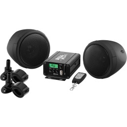STEREO AUDIO SYSTEM BOSS 3" 600W BLACK FOR MOTORCYCLE AND HARLEY DAVIDSON