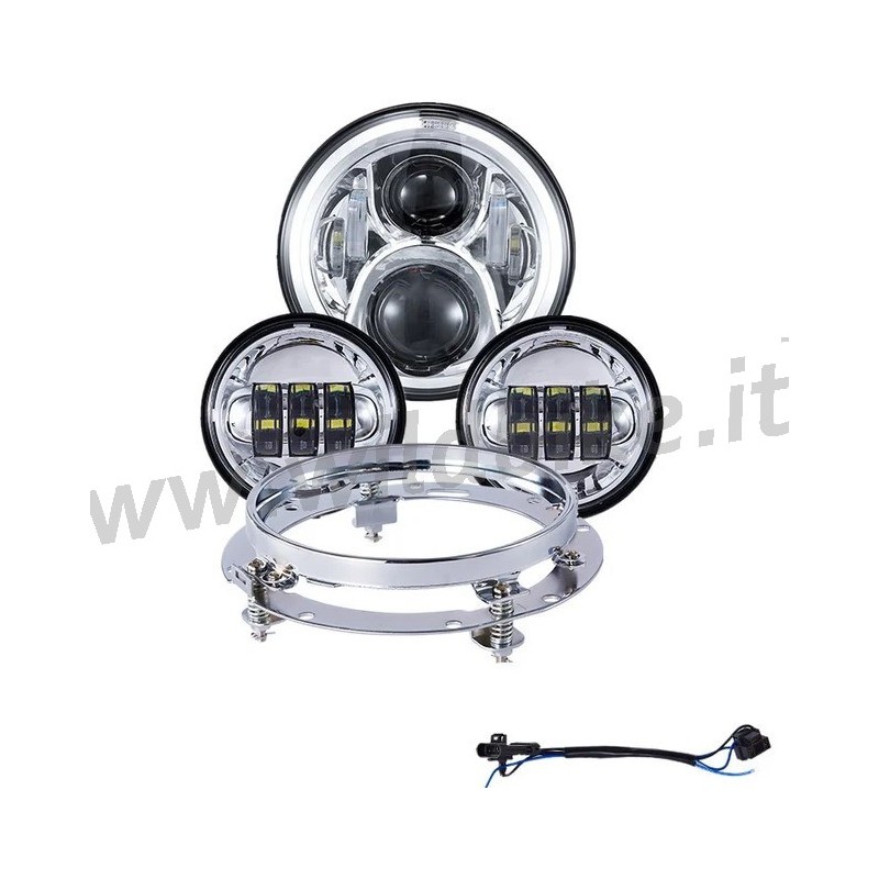 KIT HEADLIGHT AND AUXILIARY LIGHTS EU APPROVED HARLEY DAVIDSON FLHR FLHT TOURING 94-13