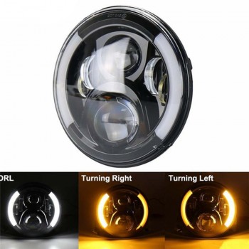 FARO FANALE ANTERIORE 190 MM MULTI PROIETTORE A 15 LED MOTO CAFE RACER