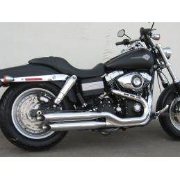 EXHAUSTS MUFFLERS MCJ ROYAL 80 SLIP-ON CHROME EU APPROVED HARLEY DAVIDSON FXDF/FXDWG 91-17